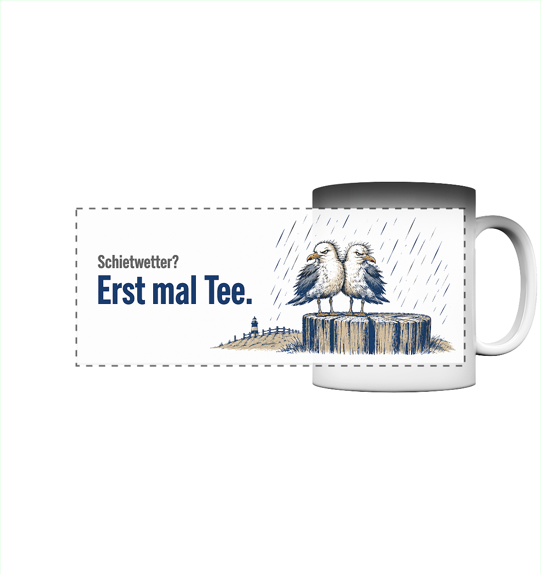 Schietwetter? Erst mal Tee. - Panorama Magic Mug
