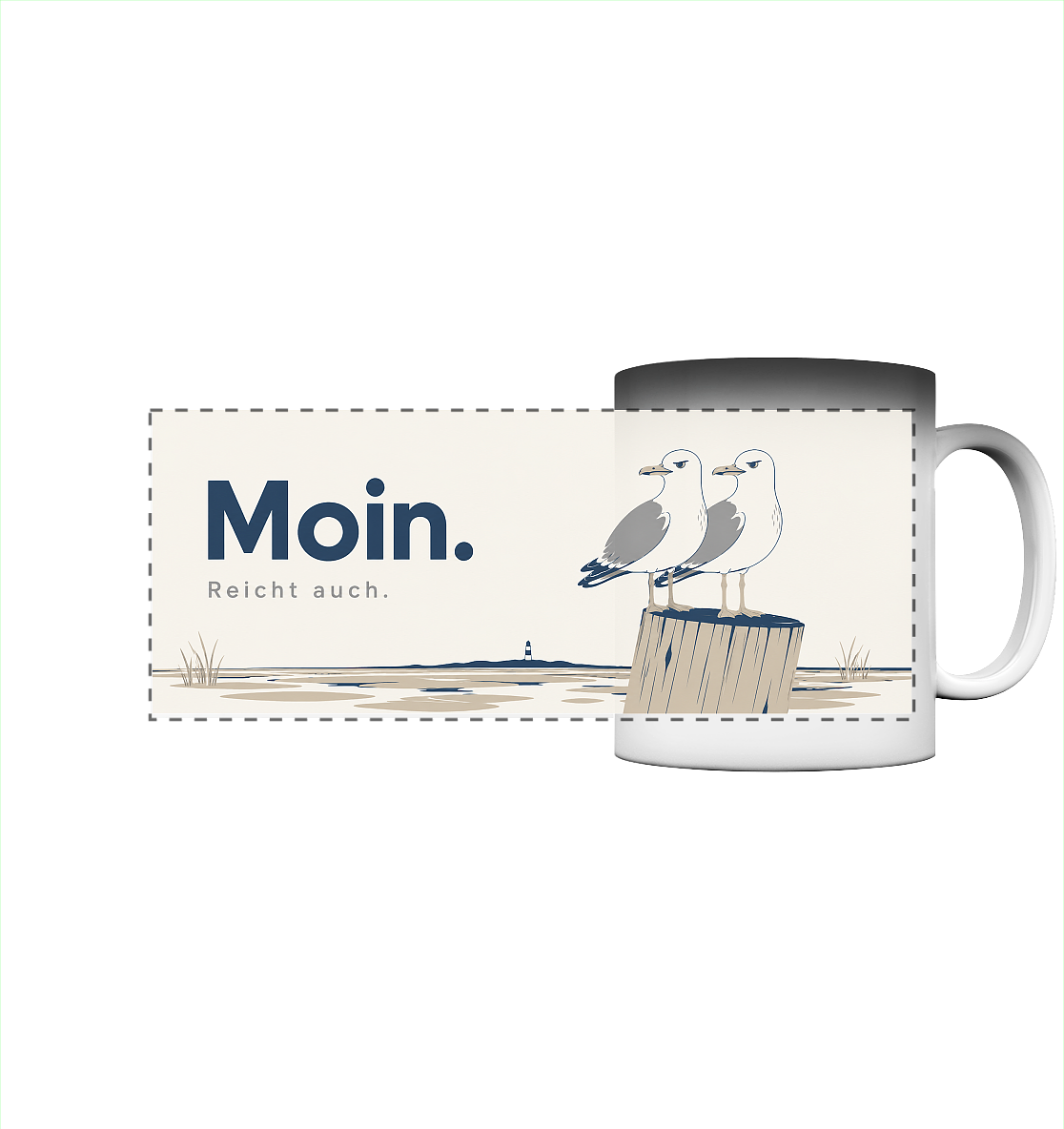 Tasse: Moin. Reicht auch. - Panorama Magic Mug