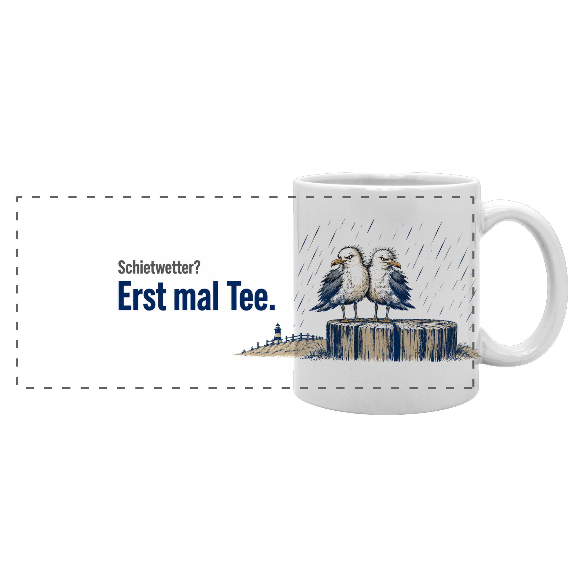 Schietwetter? Erst mal Tee. - Panorama Tasse