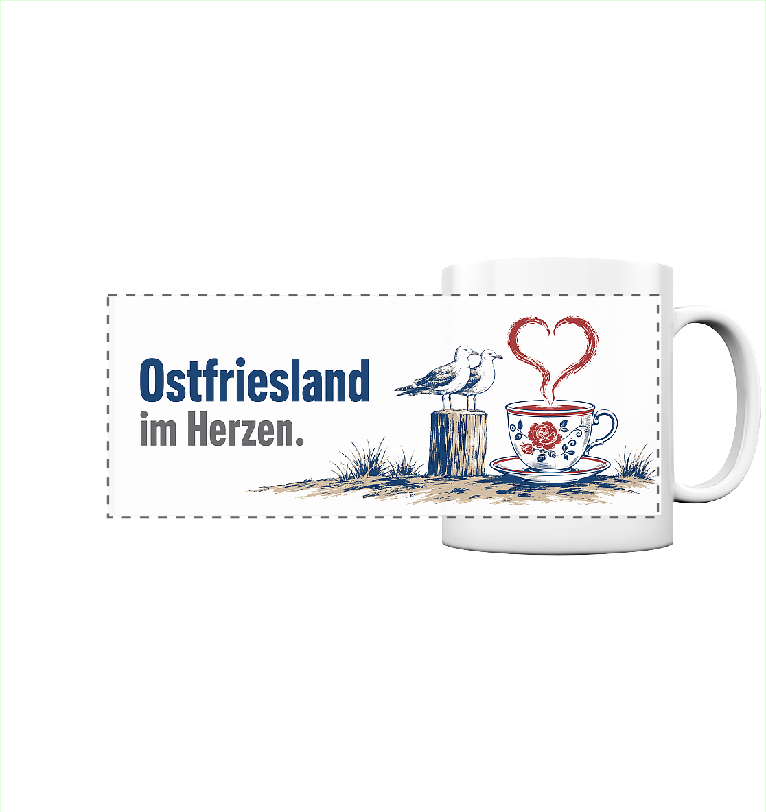 Tasse Ostfriesland im Herzen. - Panorama Tasse
