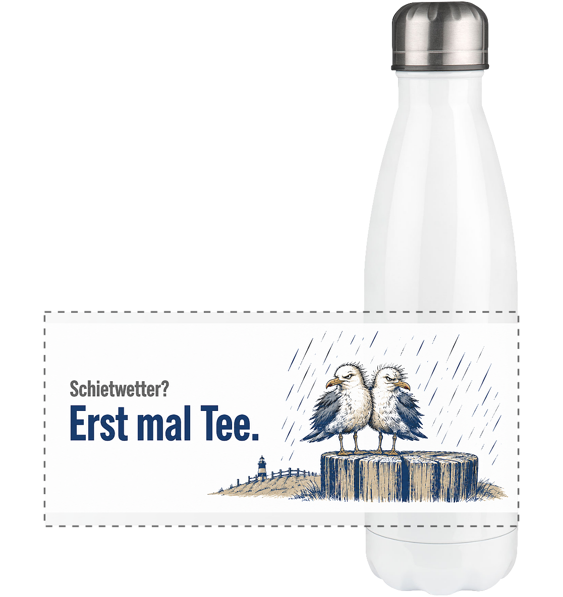 Schietwetter? Erst mal Tee. - Panorama Thermoflasche 500ml